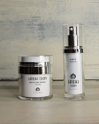 Ribes Serum and Moisture Mama creme by HRDA Skin.